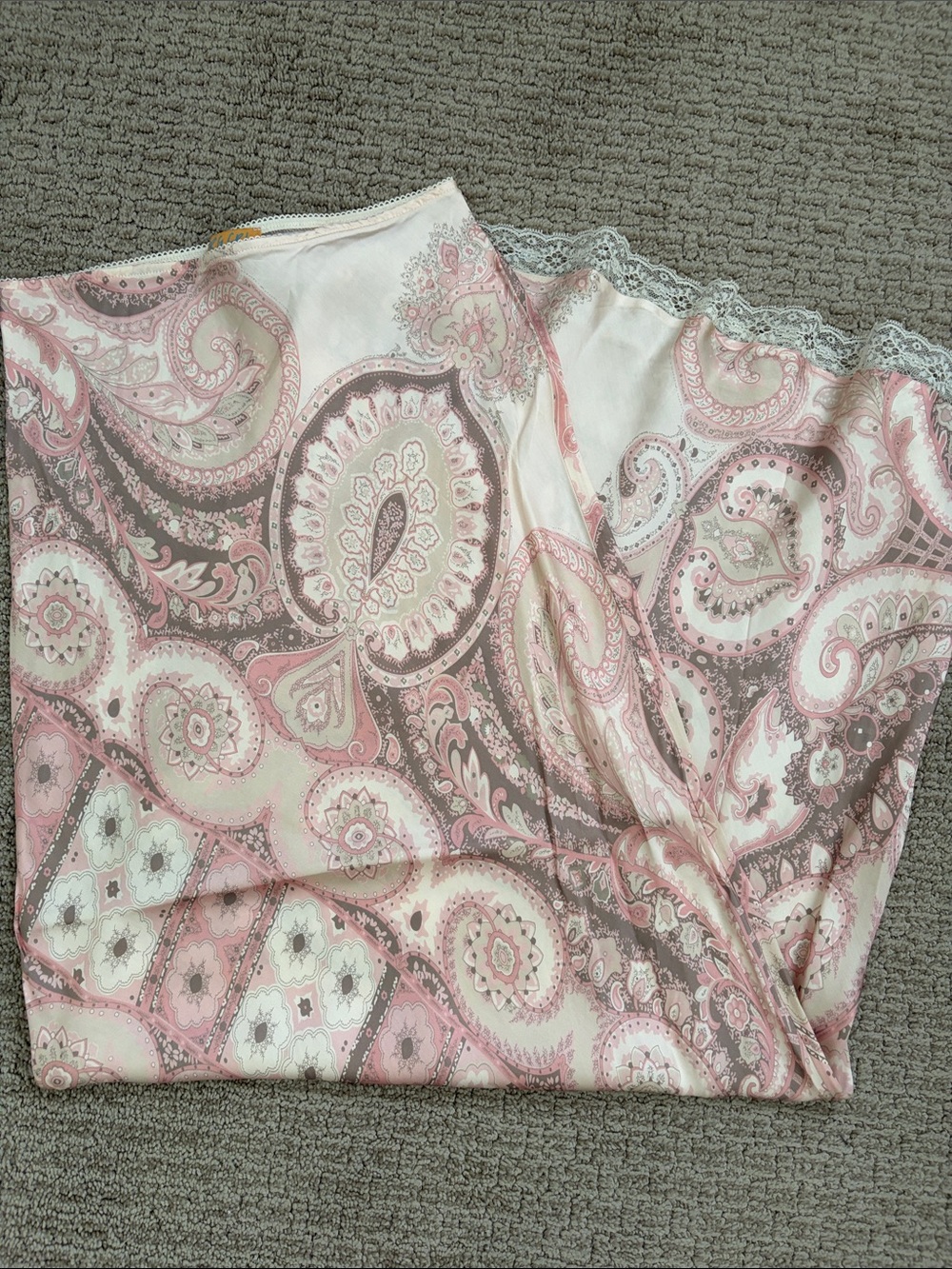 Verge Girl Paisley Satin Slip Skirt